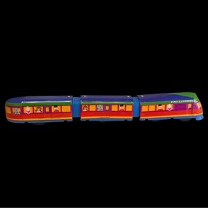 Schylling FAO Express Streamliner Wind-Up Tin Train F.A.O. Schwartz - colorful